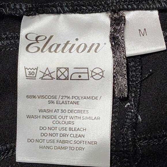 Elation Black Ponte Knit Mid Rise Breeches w/ Silicone Knee Patches - Picture 5 of 5